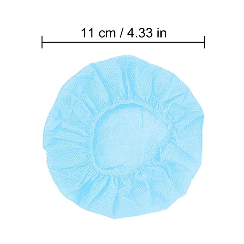 Tvoip 100Pcs Blue Non-Woven Sanitary Headphone Ear Cover, Disposable Super Stretch Covers Washable, for Most On Ear Headphones Earpads (11 cm/ 4.33 Inch) - Image 3